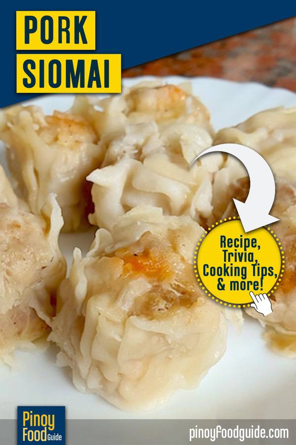 Pork Siomai Recipe Pinoy Food Guide