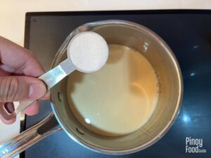 Barako Custard Jelly Add gelatin to milk