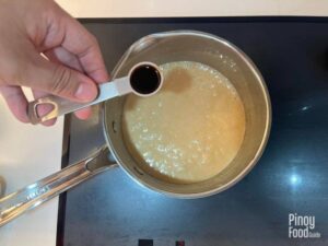 Barako Custard Jelly Add vanilla to milk